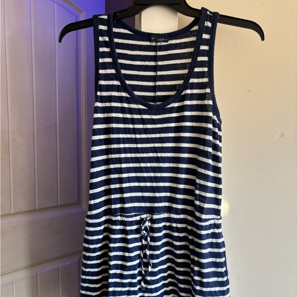 GAP Navy and Cream Striped Dress